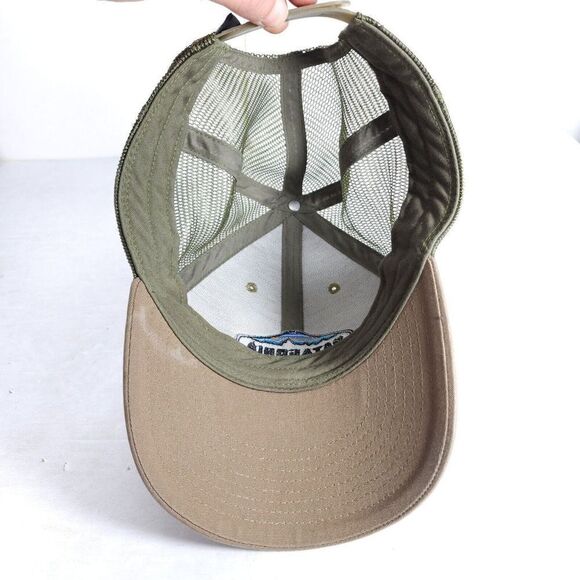 Patagonia Unisex Fitz Roy Crest Lopro OS Ash Tan Adjus Snapback Trucker Cap Hat - Picture 7 of 9